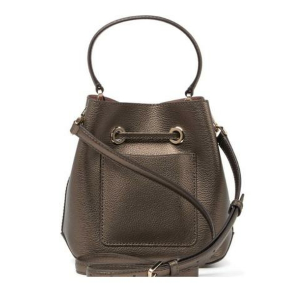 Kate Spade Eva Ash Metallic Bucket Bag - Picture 2 of 8